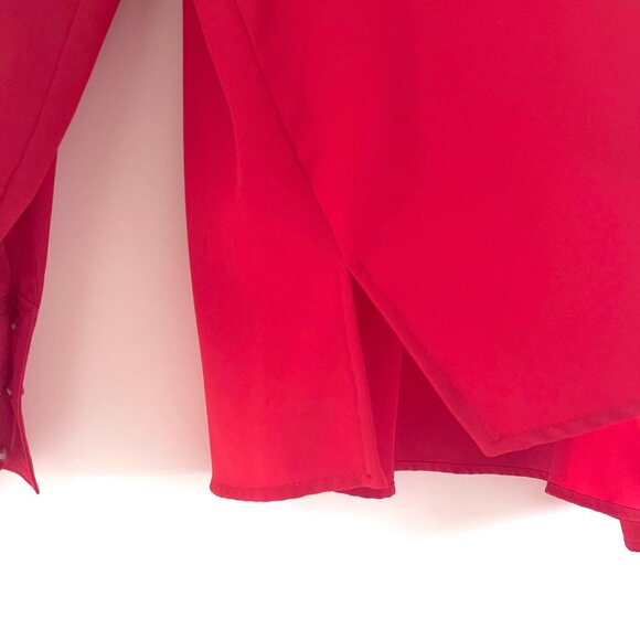 Zara Red Flowy Blouse Size Medium - Picture 10 of 10